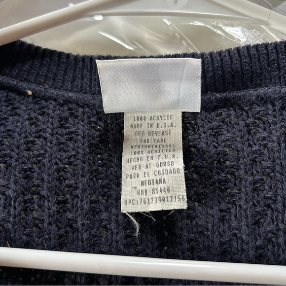 NWOT Bobbie Brooks Navy Cardigan Sweater Women’s Medium - Picture 6 of 6